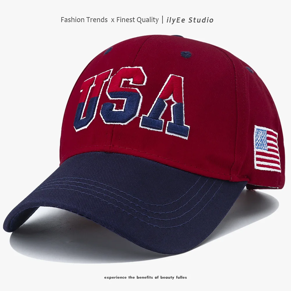 

Бейсболка с вышитым флагом США, лоскутная, с жестким верхом, Dubill Hat, Color Blo Sli, весна-осень-зима, ex Hat