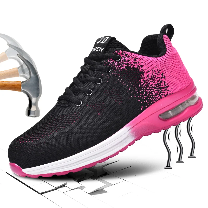 

Air Cushion Work Shoes For Men Women Breathable Safety Sneakers Men Steel Toe Shoes Anti-puncture Security Protective Sneakers