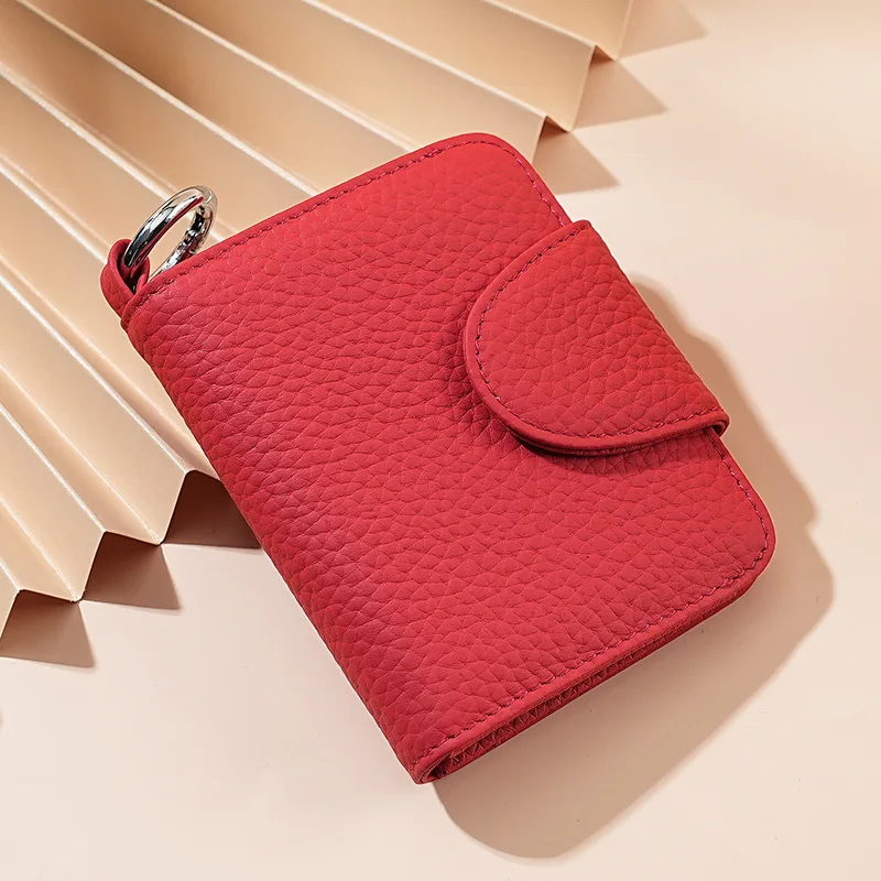 

Genuine Leather Female Small Wallets Multifunction Soft Cowhide Hasp Coin Purse Rfid Card Holder Money Bag Purses for Women