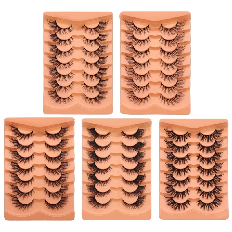 7 Pairs Mink Eyelashes Invisible Band Fairy Lashes Extension Natural False Eyelashes 3D Wispy Fake Lashes