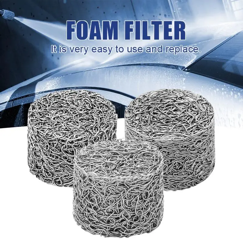 2.7g/3.7g/5g Foam Lance Mesh Filters Stainless Steel Tablet Replacement Filter Generator Accessories Foam Sprayer Car Care Tool