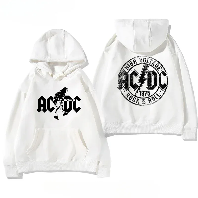 

Осенне-зимняя мужская толстовка в европейском и американском стиле Hard Rock Metal Band ACDC Толстовка с капюшоном для взрослых Ретро пуловер с длинными рукавами