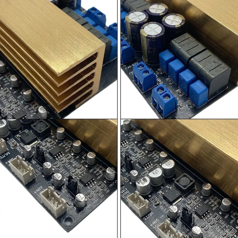TPA3255 4-Channel Audio For Amplifier Board Designed for Stable Operation with Large Electrolytic Capacitors and Thickened PCB