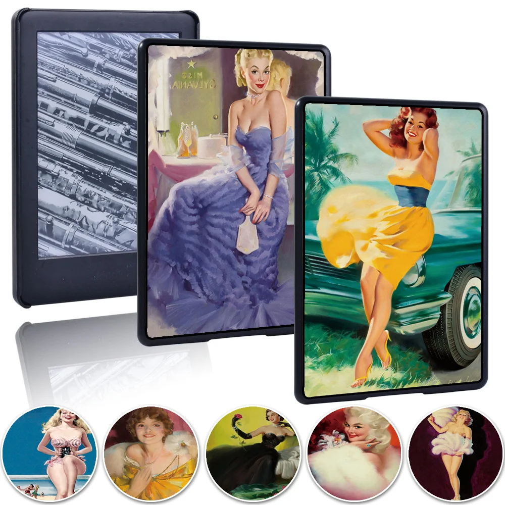 

Vintage Print Tablet Case for Kindle 8th 2016/Kindle 10th 2019/Kindle Paperwhite 1 5th/2 6th/3 7th/4 10th Plastic Hard Back Case