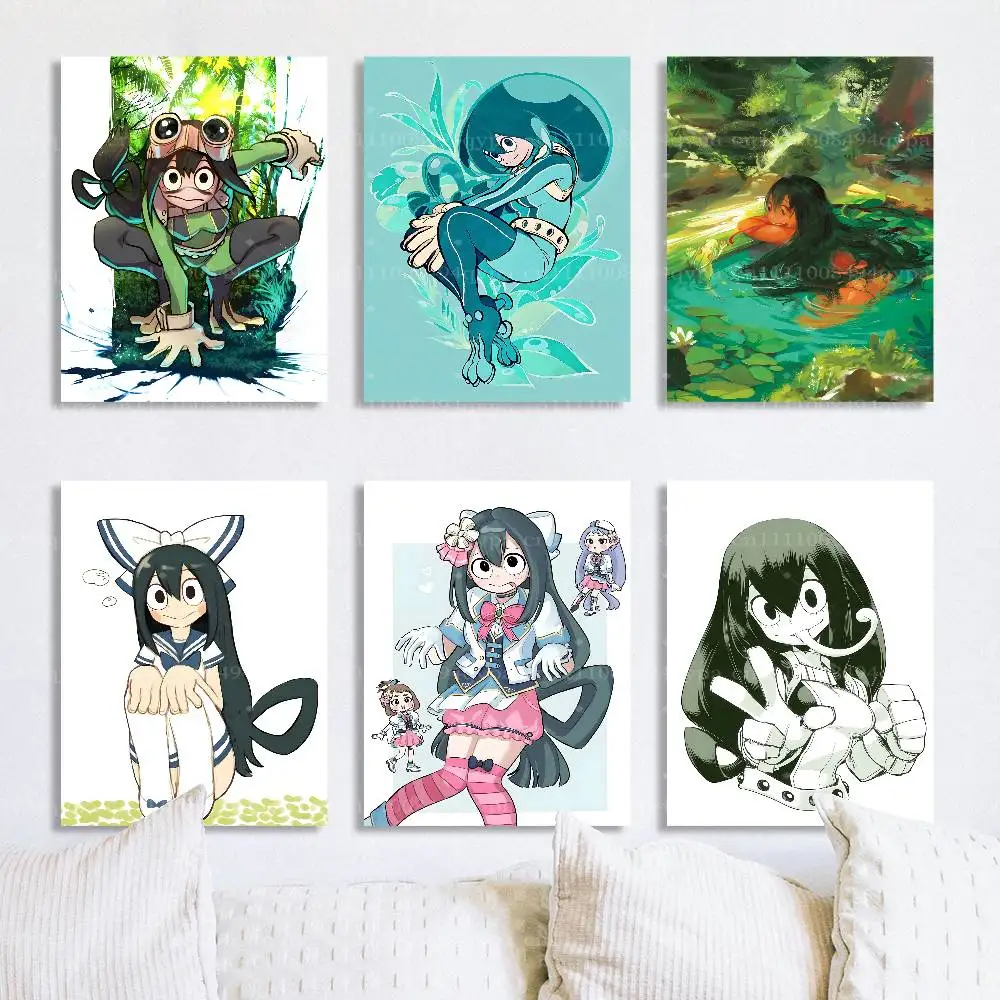 Tsuyu Froppy Hero Academia MHA Posters For Boys&Girls Bedroom Decor Wall Canvas Art Print Gift Poster Unframed Collage