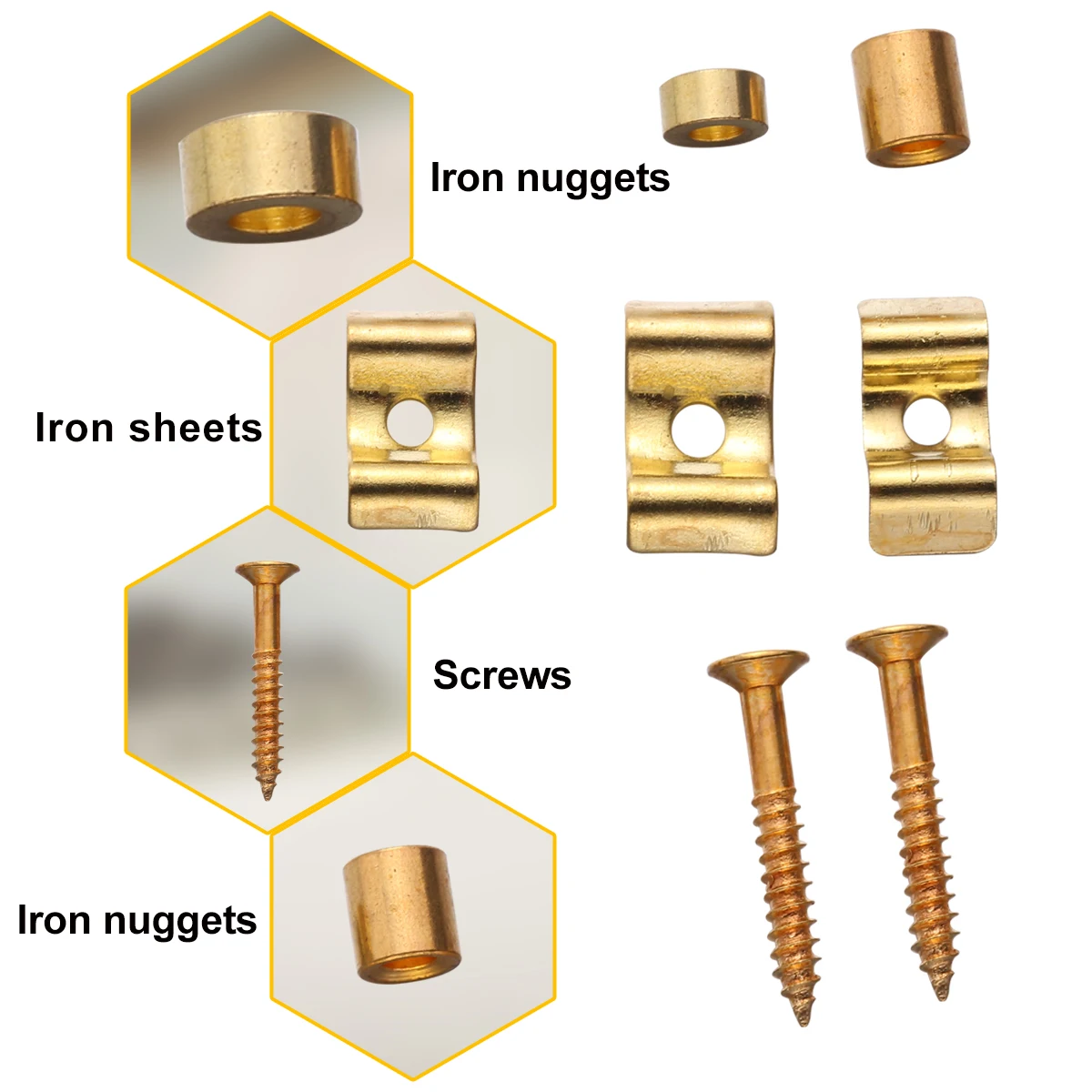 

3Sets GuitarStringTreeBuckle ElectricGuide LockingTuners MetalGolden Durable StringComponents Accessories