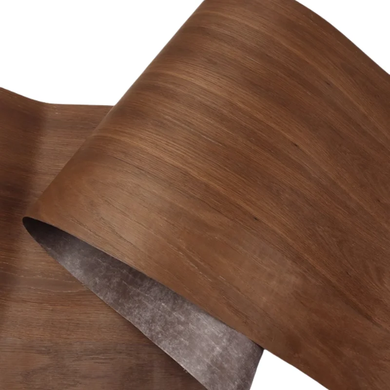 L:250*58cm T:0.25mm Chapa de madera empalmada de roble ahumado Natural-Mesas y estantes de cafetería Boutique muebles decoración de gabinetes