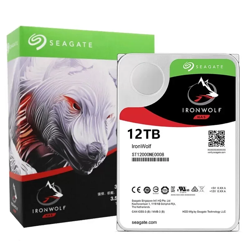 オリジナル Seagate 18TB 16TB 14TB 10TB 8TB 6TB 4TB IronWolf 3.5 "SATA3 NAS ハードドライブ 6 ギガバイト/秒 7200RPM 新しい