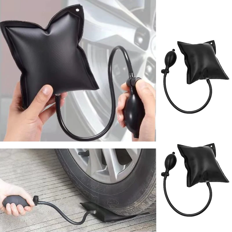 

Professional Car Door Window Open Air Bag Pump Wedge Pad Entry Inflatable Shim Tools Universal Air Pump Wedge Hand Tool Black