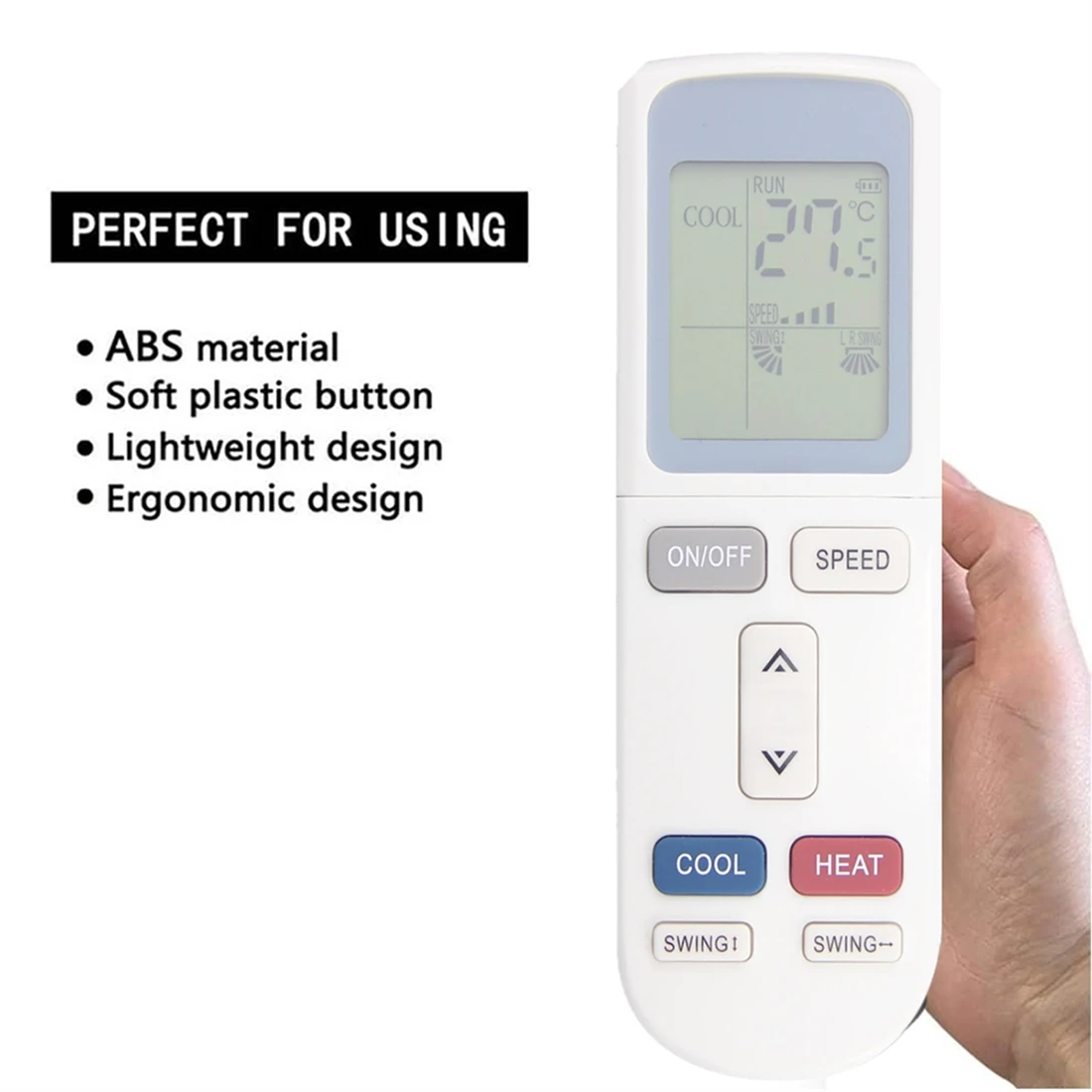 A/C Controller Air Conditioner Remote Control YKR-L/101E Replacement for AUX Air Conditioner ,White