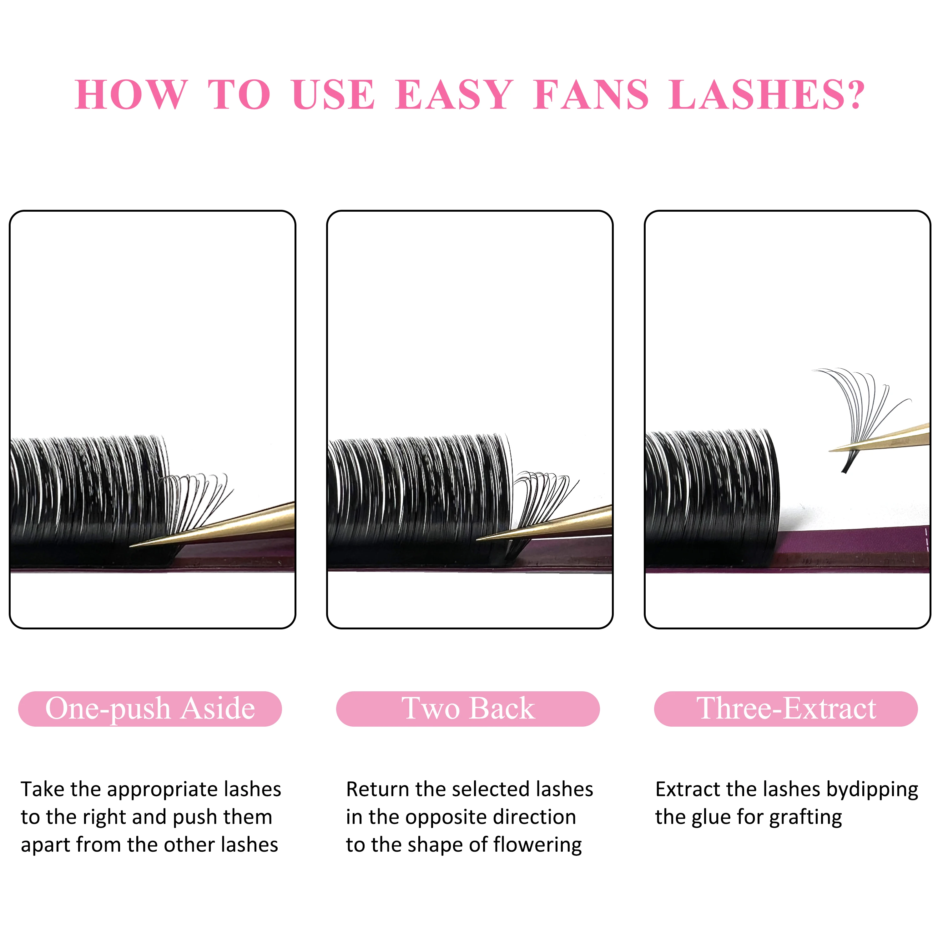 ARTSTAR 12Rows Easy Fan Lashes Volume Extensions  CC DD C D Curl  8-20mm Easy Fannng Eyelash Extensions Super soft Cilia