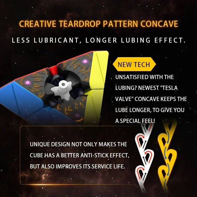 [Picube] DianSheng Solar S Pyraminx Magnetic Magic Pyramid Speed Cube Bez naklejek Profesjonalne puzzle Fidget Toys Cubo Magico