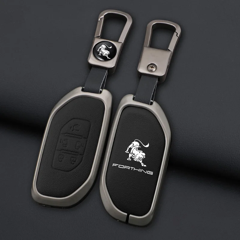 

Zinc Alloy Car Key Case Fob Cover Protector Shell For Dongfeng Forthing Fengxing T5 EVO 2021 Auto Remote Keychain Accessories