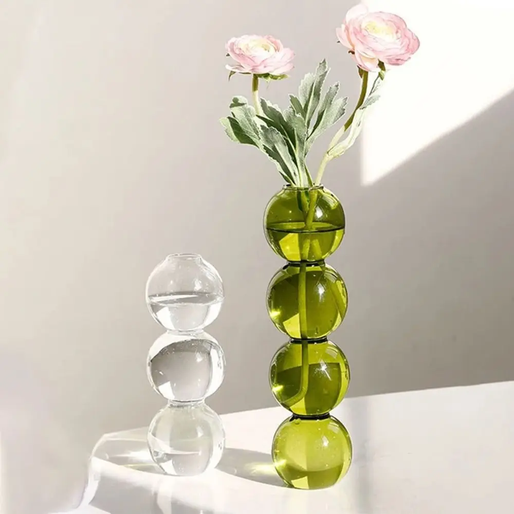 Crafts Romantic Glass Vase Modern Creative Hydroponic Flower Pot Simple Funny Spherical Flower Vase Birthday