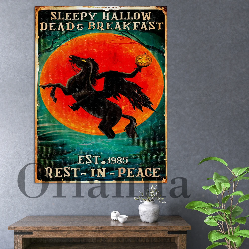 Sleepy Hallow Dead & Breakfast Rest In Peace Poster Wall Art Home Decor Hd Print Retro Picture Modular Halloween Canvas Painting