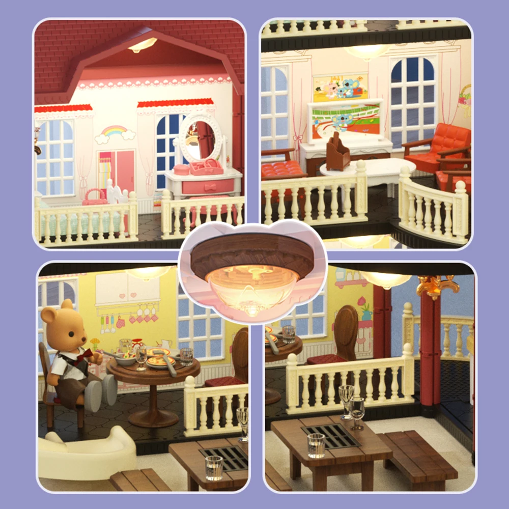 1/12 Puppenhaus Koala Miniatur Modell Beleuchtung Park Simulation Straßenlaterne Deckenleuchte Zubehör Mini Ornament Szene Mädchen Spielzeug – Detail 6