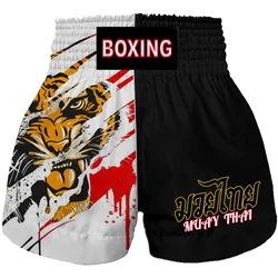 Dostosowane spodenki bokserskie Muay Thai dla mężczyzn kobiet dzieci Kickboxing walki MMA Trunks Sanda Grappling Bjj sportowe krótkie spodnie