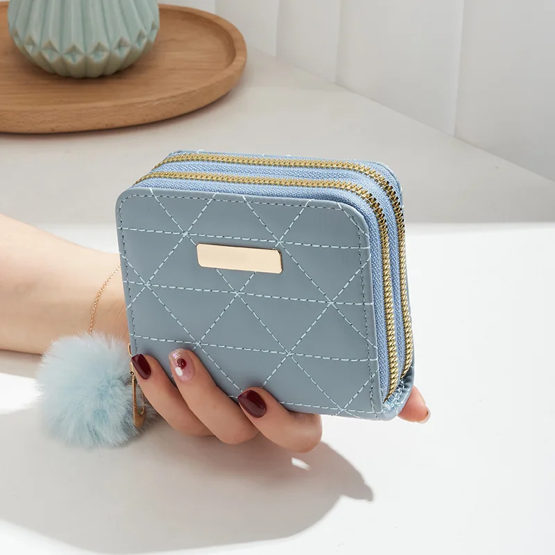 

Woman Zipper Wallet Coin Purse Money Bag Women Short Wallets PU Leather Female Small Purses Leather Card Holder Wallet
