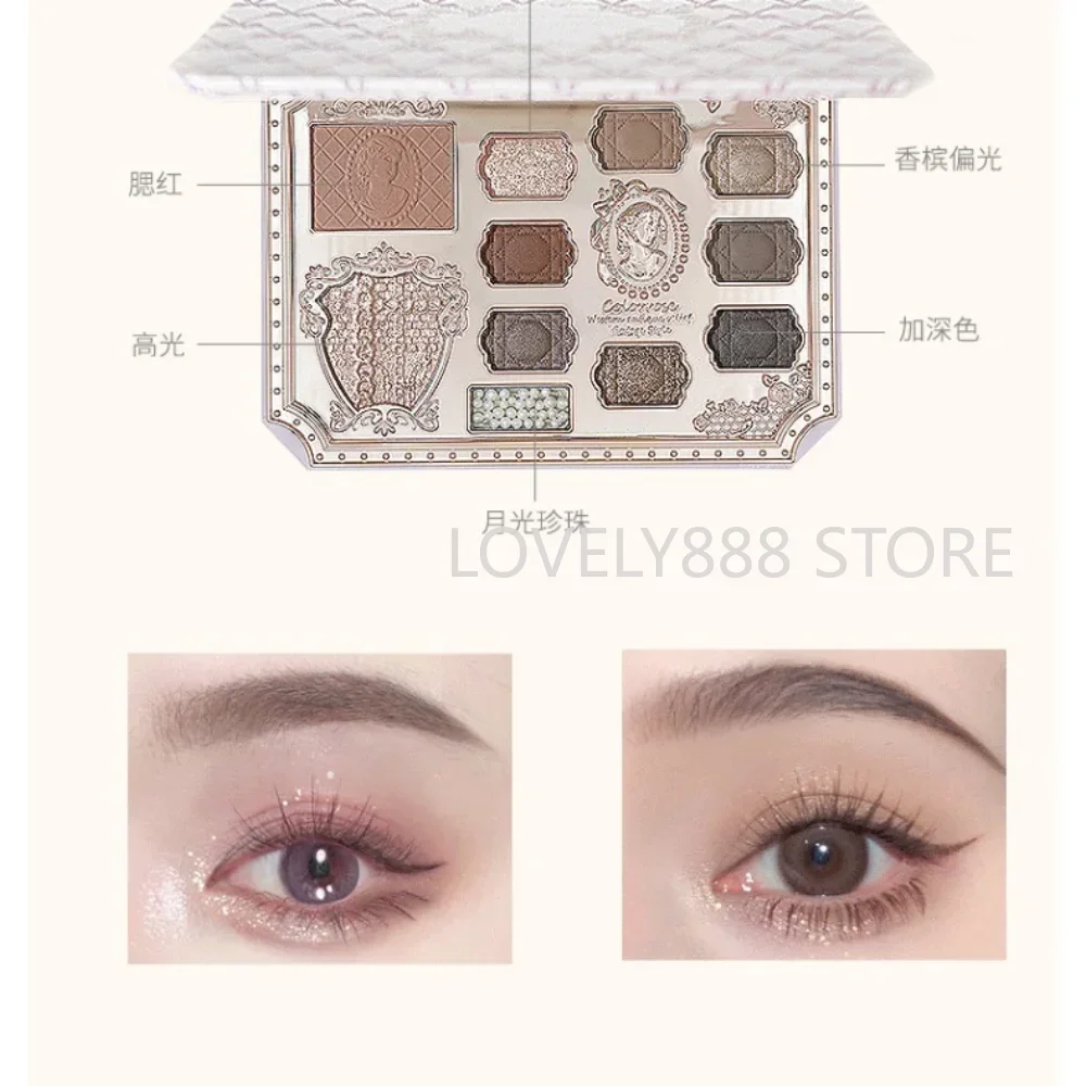 Colorrose 엠보싱 아이 섀도우 팔레트 뉴 블러쉬 하이 글로스 통합 팔레트 모스 그린 아이 섀도우 팔레트 메이크업 화장품