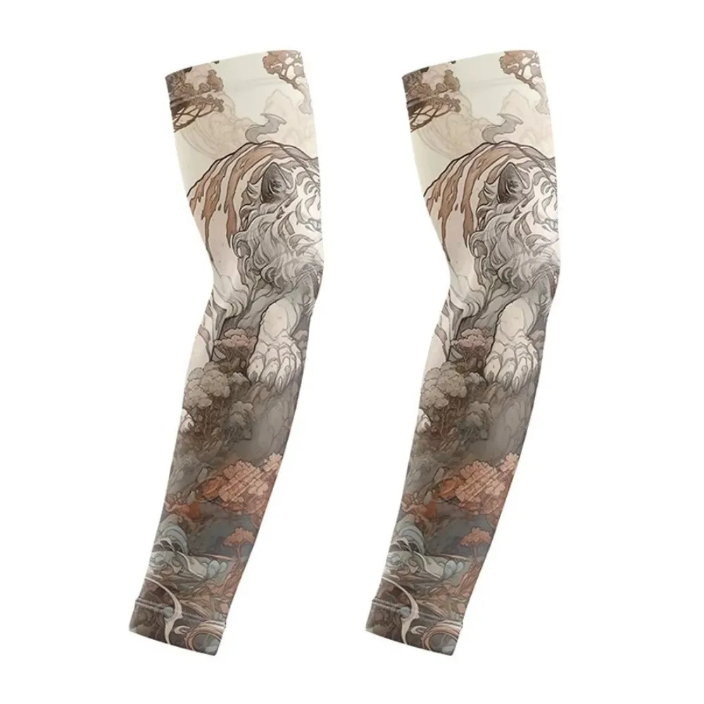 Fashion Ice Fabric Flower Arm Sleeves Quick Dry UV400 Arm Cover Sun Protection Breathable Camping Moto Sleeve Outdoor Sports