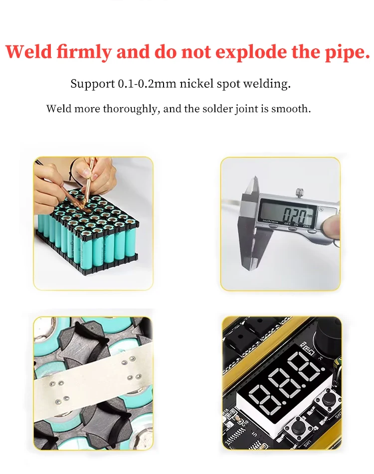 99 Gears 8V-24V Spot Welder Kit Digital Power Adjustable Spot Welding Pen Control Board Nickel Sheet For 18650 Lithium Battery