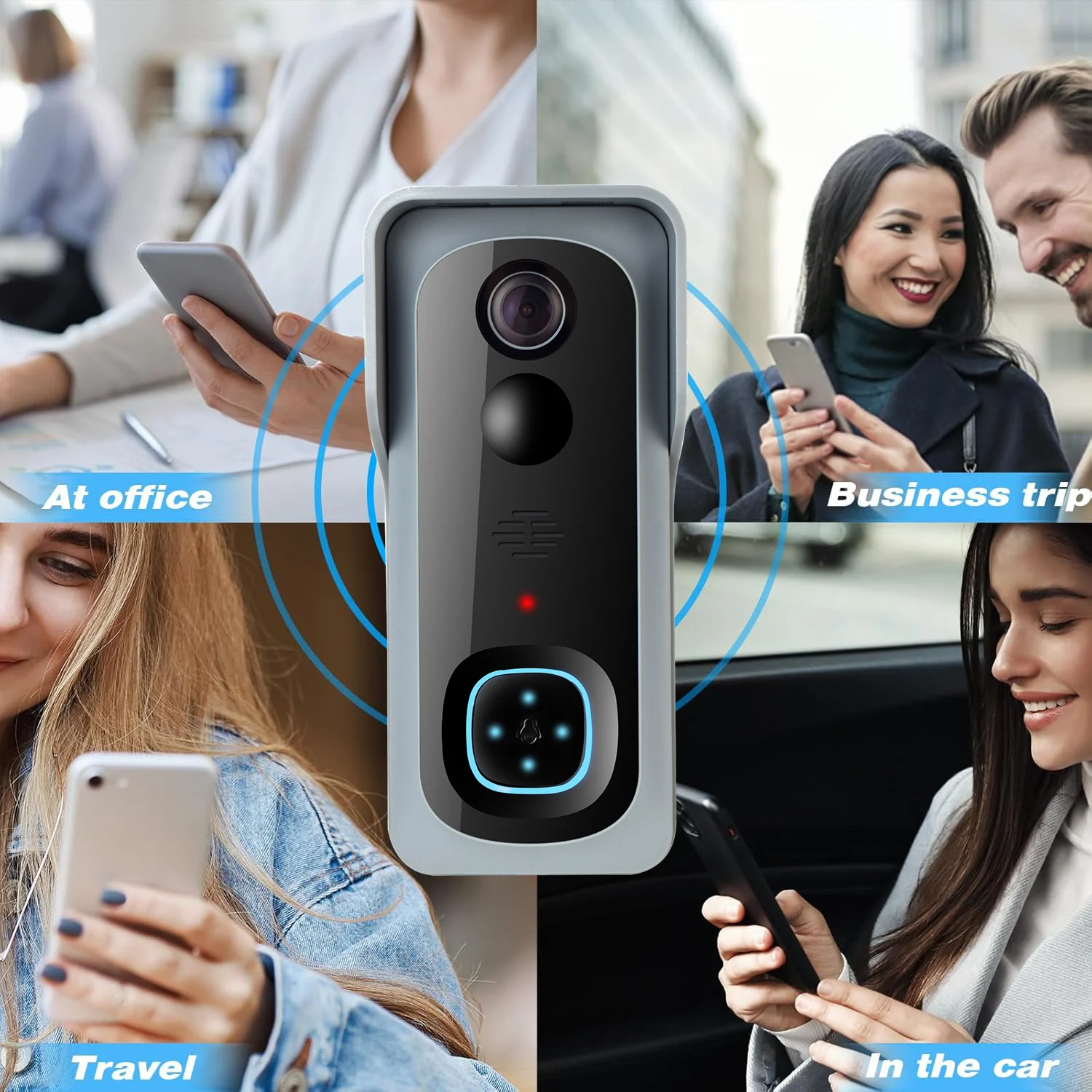 Tuya نظام التحكم الذكي في الوصول إنترفون جرس الباب كاميرا أمن الوطن اتجاهين الصوت والفيديو جرس باب واي فاي #6