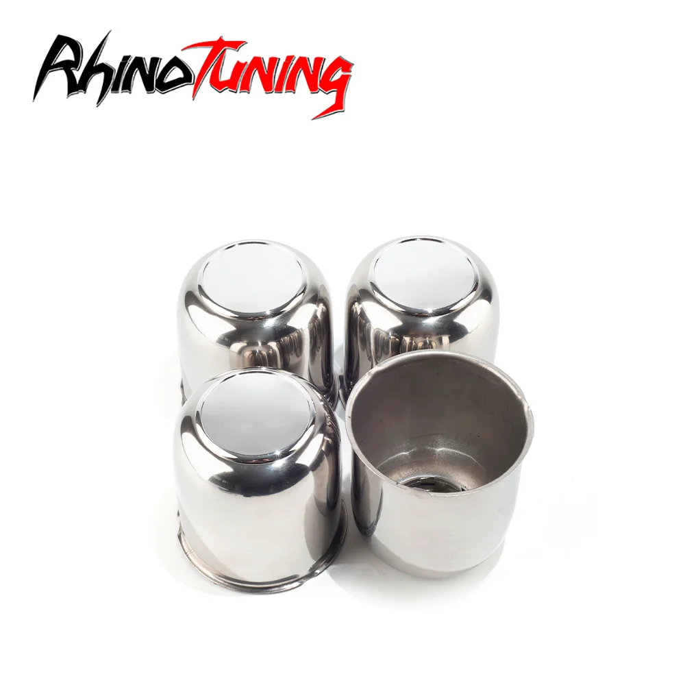 RhinoTuning 1pc/4pcs Stainless Steel PUSH-THRU HUB CENTER CAP Fit for 3.27