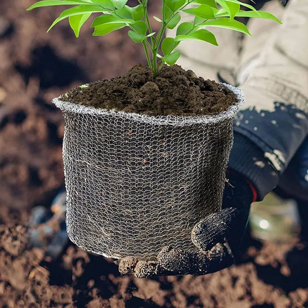 

Stainless Steel Mesh Bag 3.5X6Inch Plant Root Protector For Vegetables Flowers Garden Durable Anti-Rat Insect Resistant