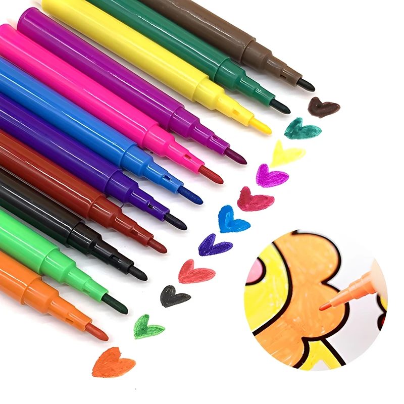 1 ~ 20 Packung Mini-Aquarellmarker, 6 Farben, Graffiti-Malstift für Vlies-Leinwand, Malpapier, DIY-Zeichenstifte, TMZ – Detail 4
