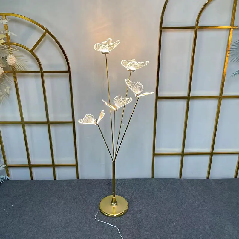 ANITA Modern Landscape Atmosphere Floor Lamp LED Creative Butterfly Standing Lights for Wedding Party Stage Background Decor