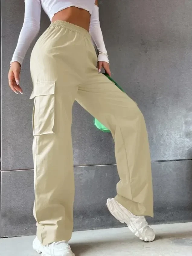 

Oversize Pants Large Pockets Cargo Parachute Pants Women Streetwear Vintage Hip Hop Wide Leg Joggers Baggy Sweatpants Techwear