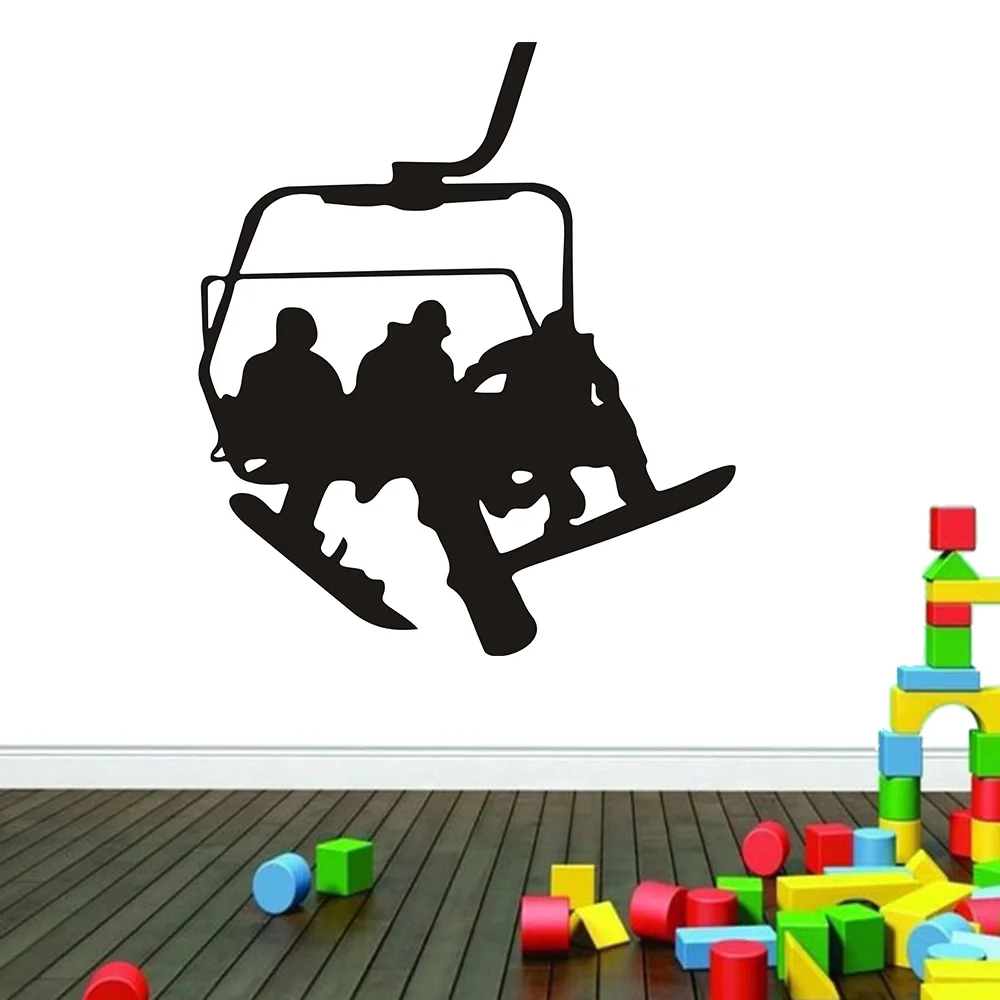 ملصقات حائط على الجليد رياضية شتوية ثلجية من الفينيل مقاس 56 × 64 سم