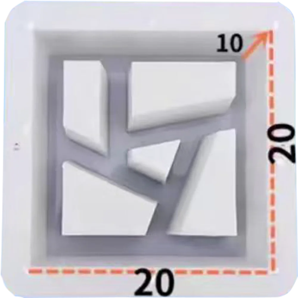 

20X20Cm 3Dcarving Non-Slip Paving Mould Window Pattern Mould Concrete Plastic Garden Path Wall Brick Mould