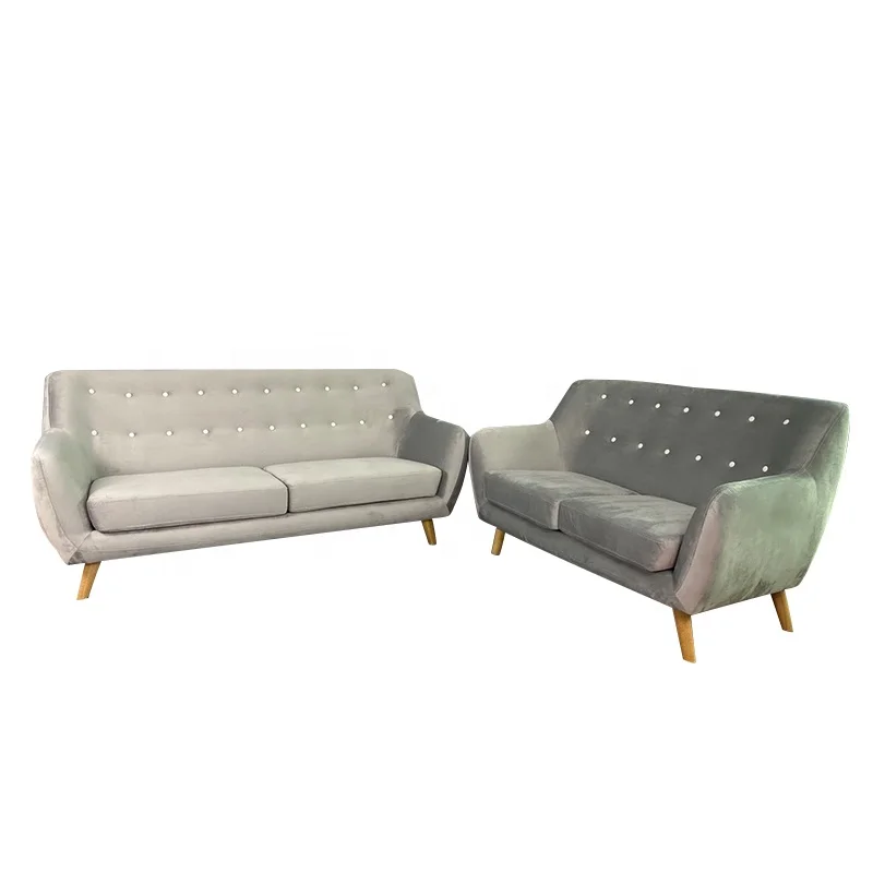 #￥Home Furniture Living Room Sofa Set Modern Sectional Sofa Legs Fabric Sofas Wooden European 3+2+1 Livingroom Furniture 28 Set