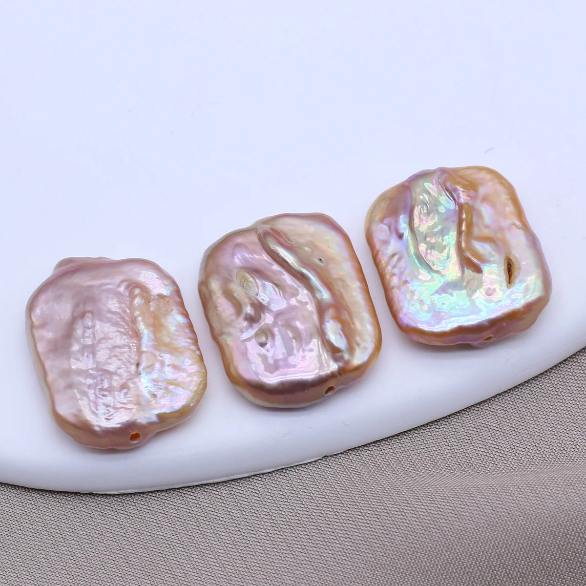 Natural Freshwater Pearl Loose Beaded Geometry Shape Isolation Beads for Jewelry Making DIY Charm Bracelet Necklace Accessories