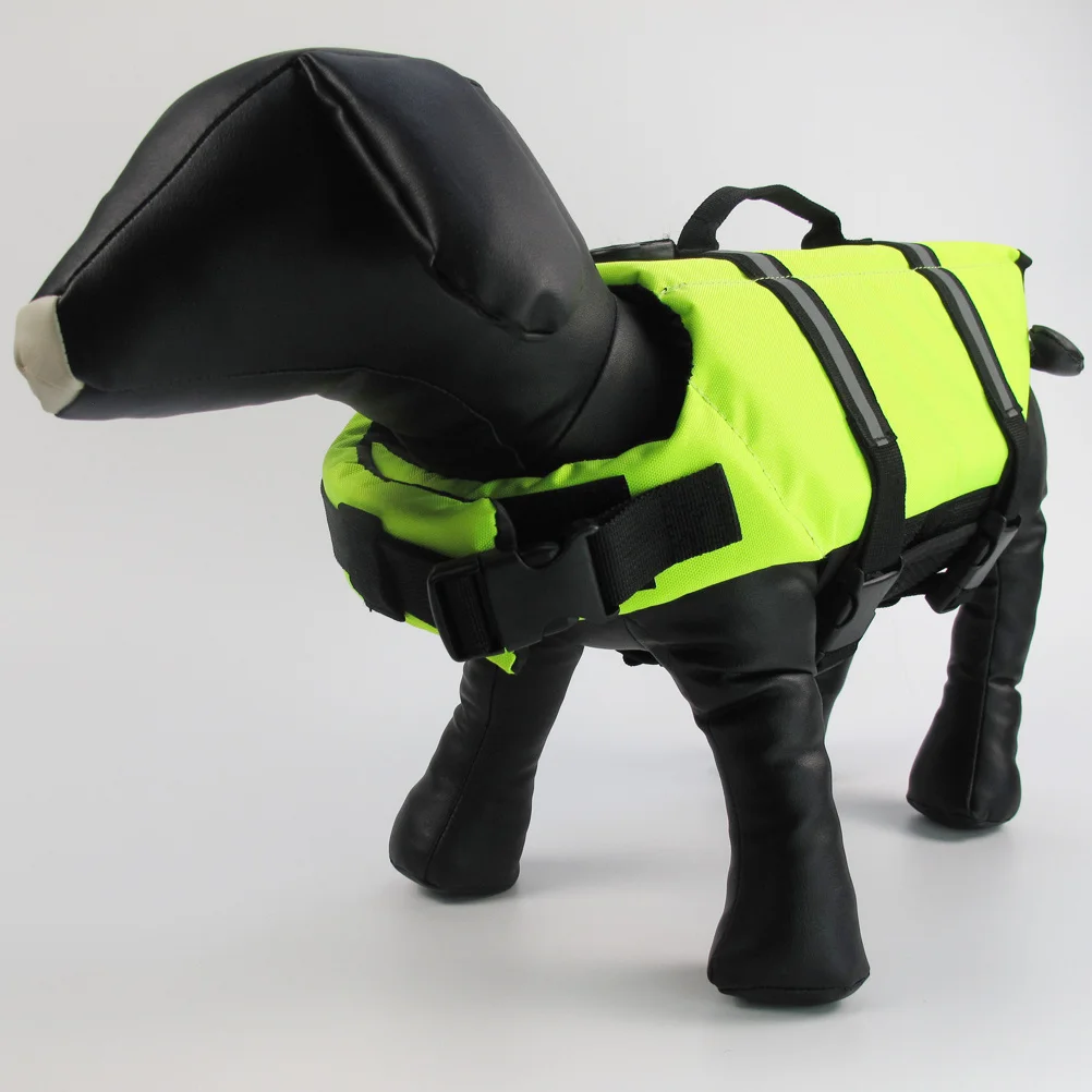 

Jacket Xs Green Reflective Color Strong Handles Quick Release Buckles for Comfortable Walks Pet Life Jacket