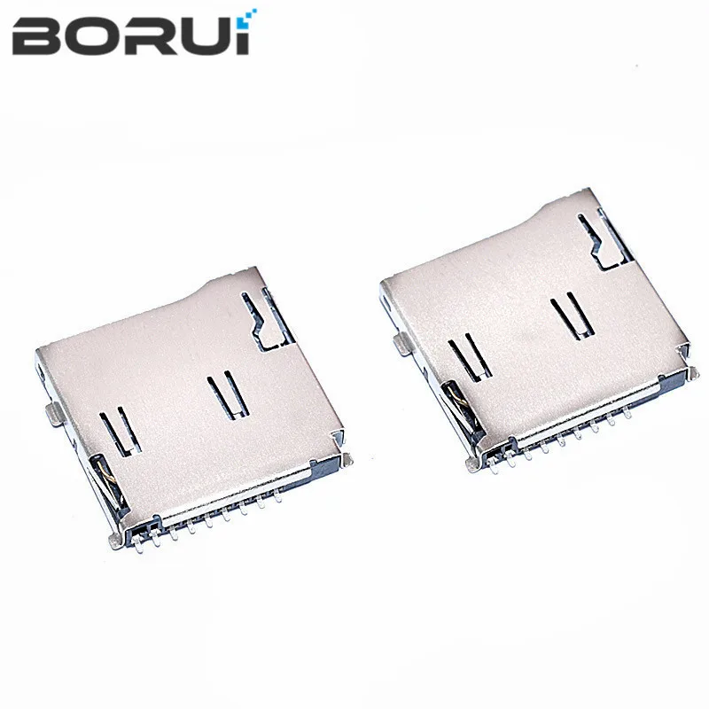 10PCS Push-Push Type TF Micro SD Card Socket Adapter connettore PCB automatico