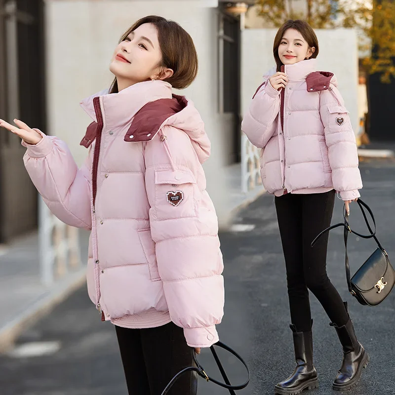 

Women's Padded Coat Oversized Winter Warm Thicken Quilted Jackets Korean Casual Parkas Snow Wear Casaco