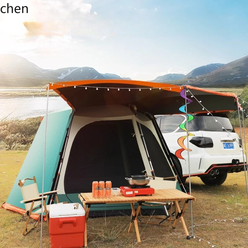 

HXL outdoor automatic aluminum alloy hexagonal all-inclusive camping portable two-in-one tent