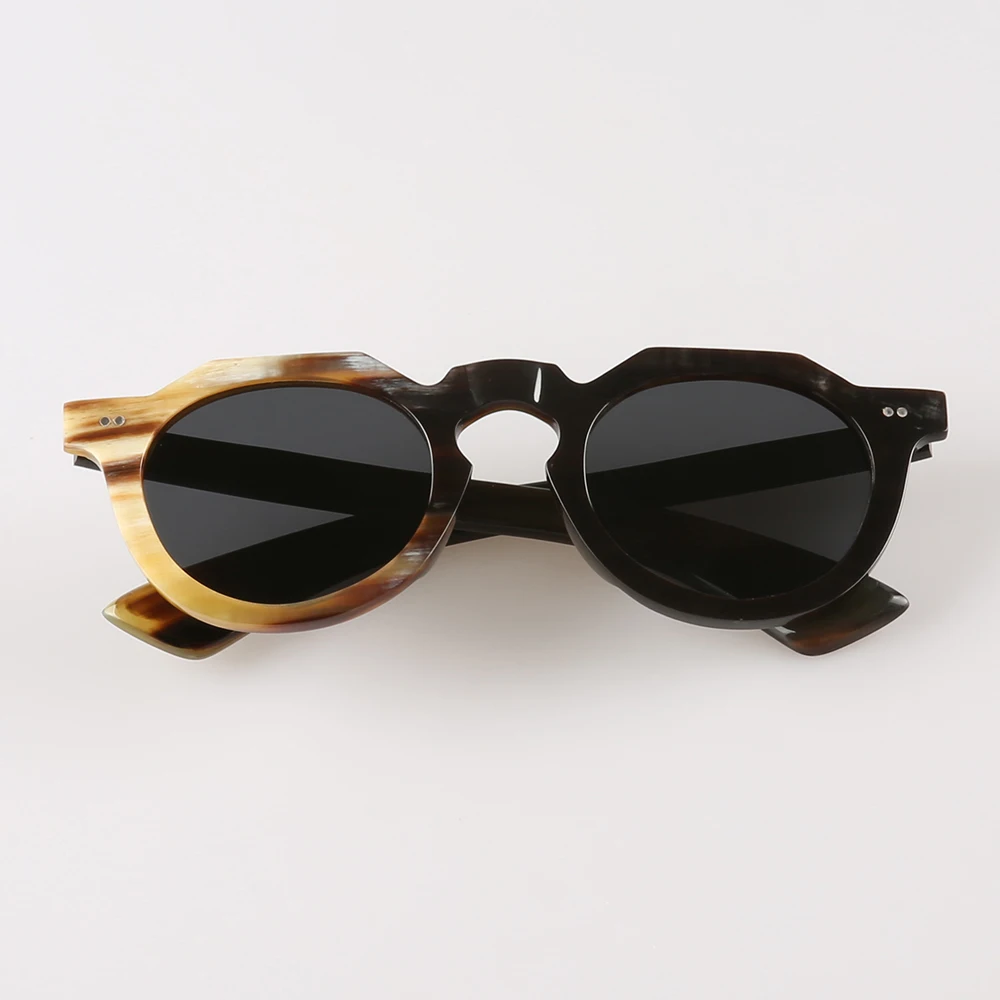 

Женские солнцезащитные очки, мужские уникальные винтажные оправы для очков с ключом, поляризационные солнцезащитные очки ручной работы с натуральным рогом, мужские роскошные очки в стиле ретро