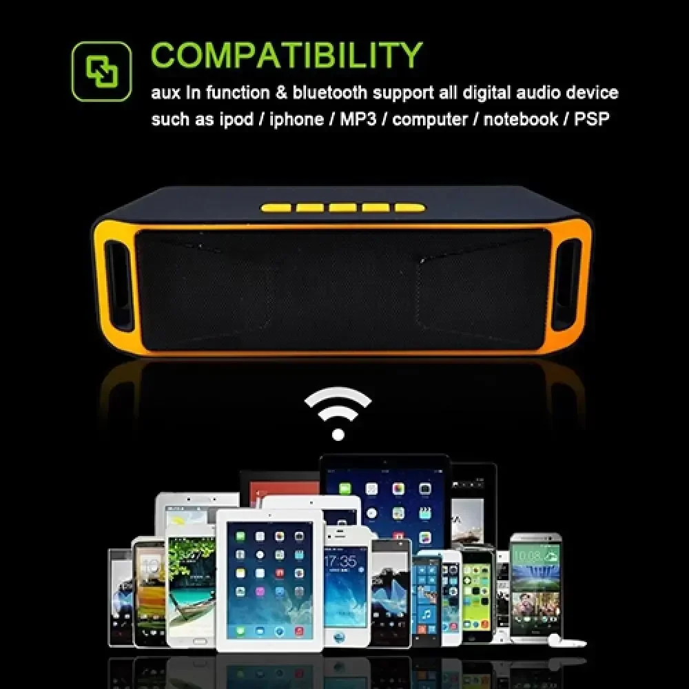 

2025 Car Portable Bluetooth Speaker Wireless Mini Amplifier Stereo Subwoofer Speaker TF USB Built-in Mic Dual Bass Hot Sale