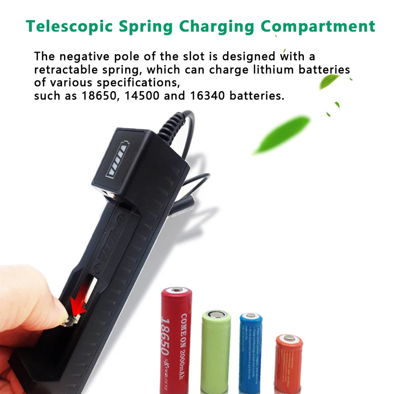 Smart USB Li-ion 18650 Battery Charger Portable Power Charging 4.2V 14500 16340 16650 14650 18350 18650 Lithium Battery Chargers