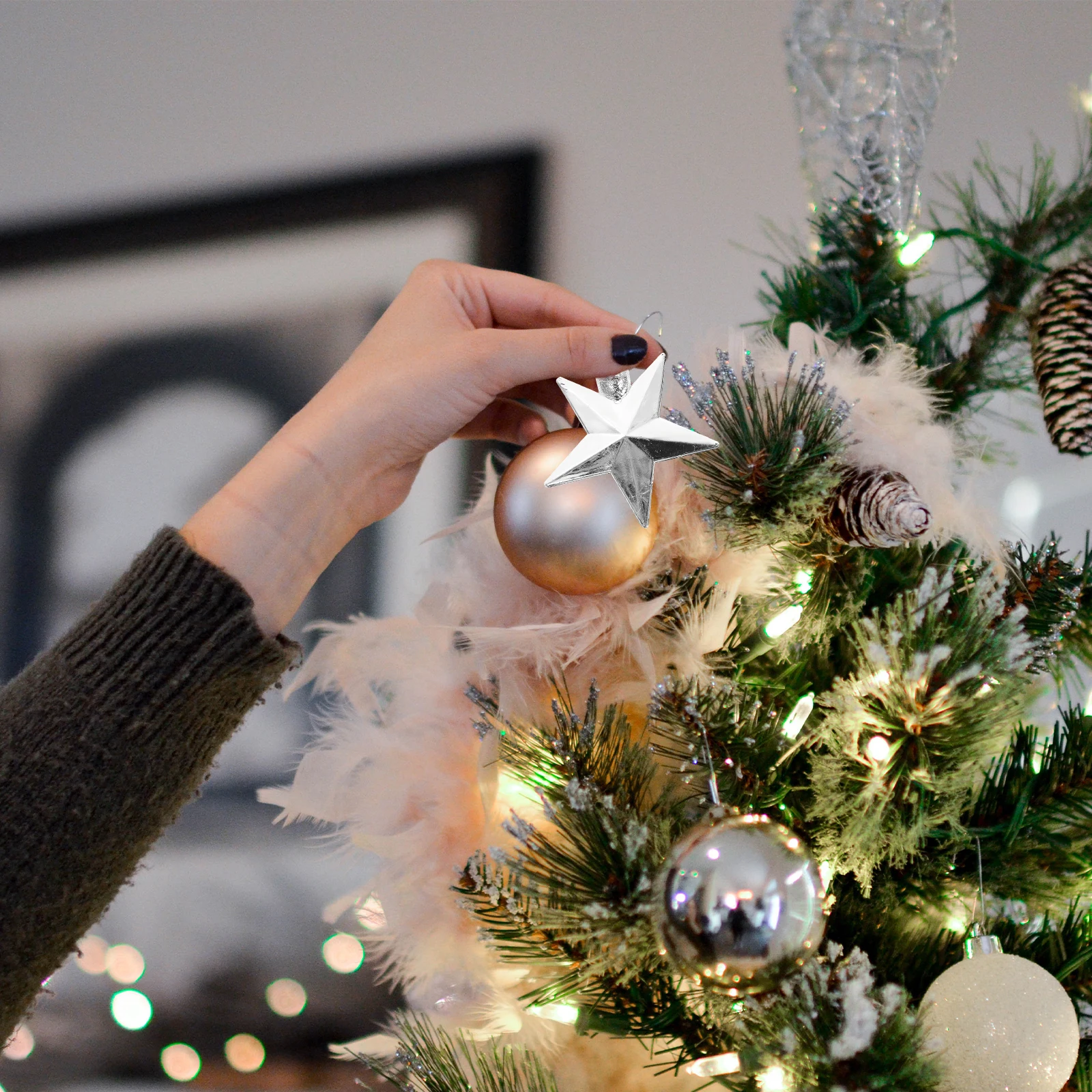 

20pcs Christmas Topper Star Decoration Festival Ornament Xmas Tree Topper Christmas Decoration Tree Star Ornament Holiday Party