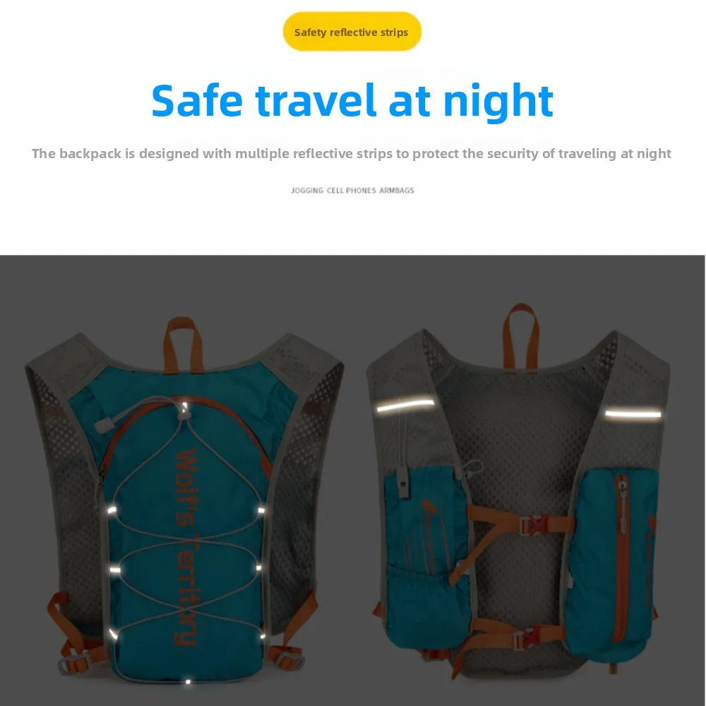 

Waterproof Reflective Running Vest Pack Adjustable Breathable Running Hydration Vest Bag Multifunctional Convenient