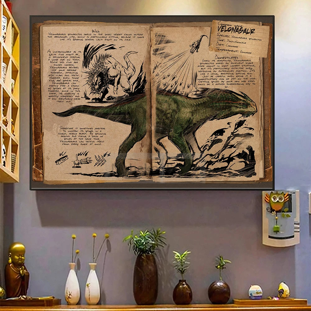 لعبة تابوت البقاء على قيد الحياة مخلوقات متطورة المشارك الكائنات البدائية الرجعية يطبع حائط لوح رسم الفن صور ديكور غرفة المنزل 2 #2