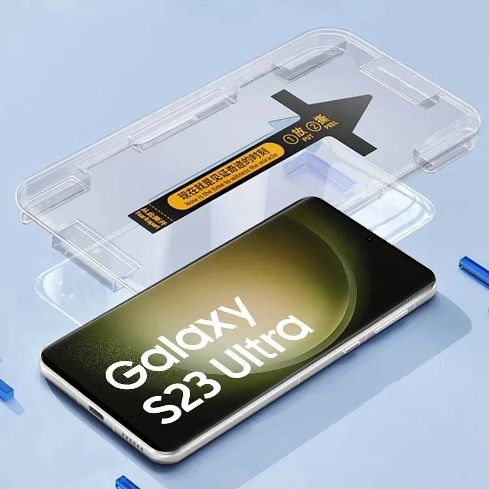 

Простой в установке протектор экрана из закаленного стекла один клик для Samsung Galaxy S23 S22 Ultra S23Utra S22Ultra Защитная пленка для экрана