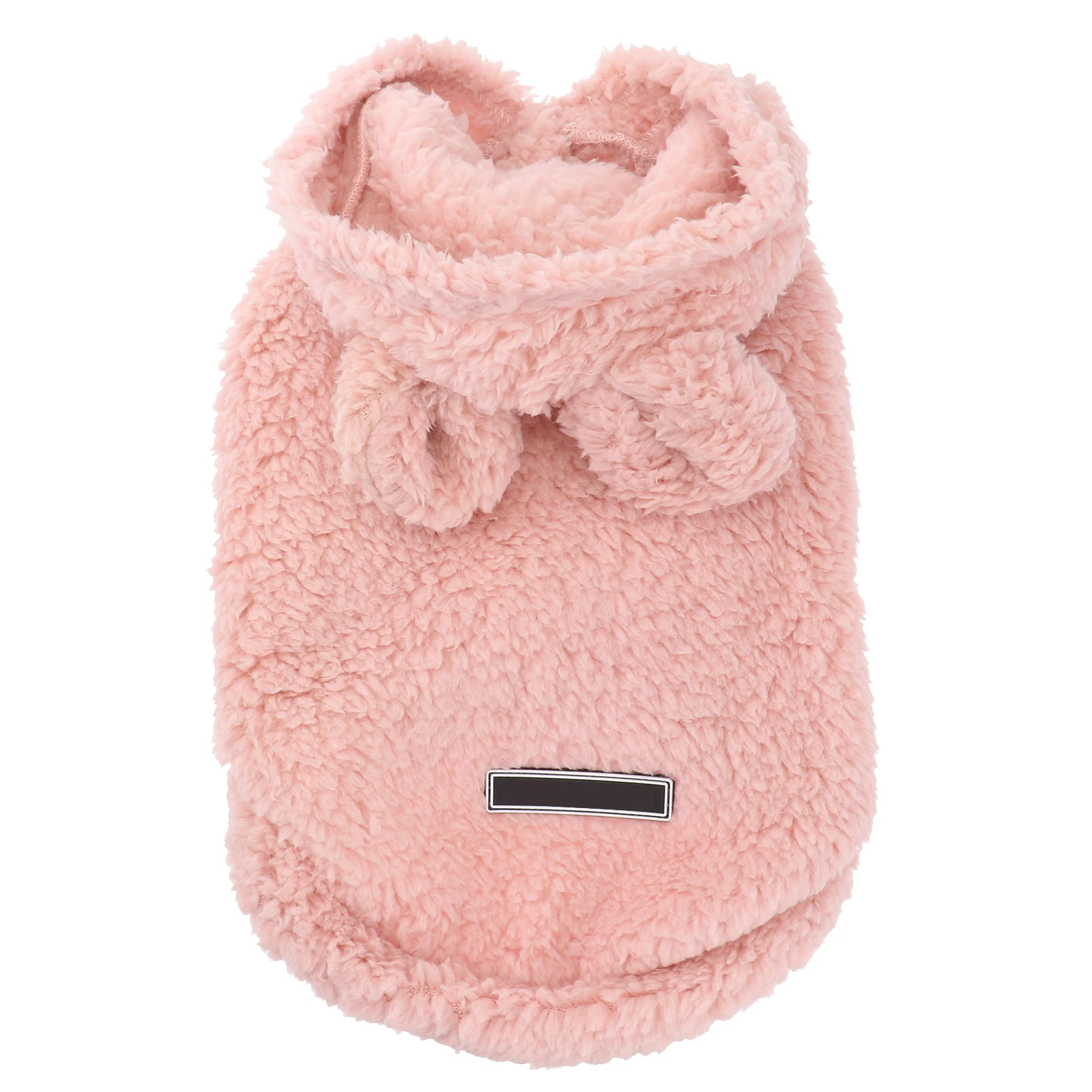 

Bear Ears Hooded Dog Clothes Winter Fleece Pet Sweater with Adjustable Buckle Closure Free Movement Design for Daily Walks