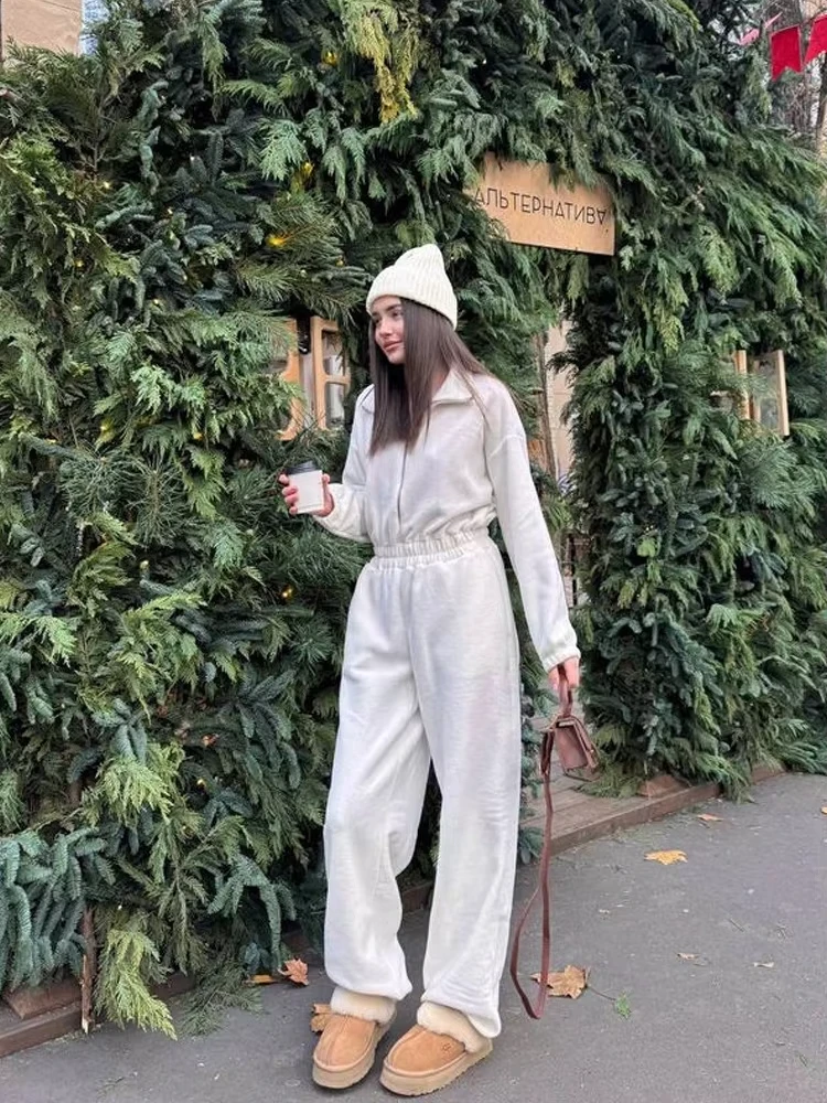 Sports and leisure contrast color jumpsuit jumpsuit fashion trend street jumpsuit women’s suit new women clothing