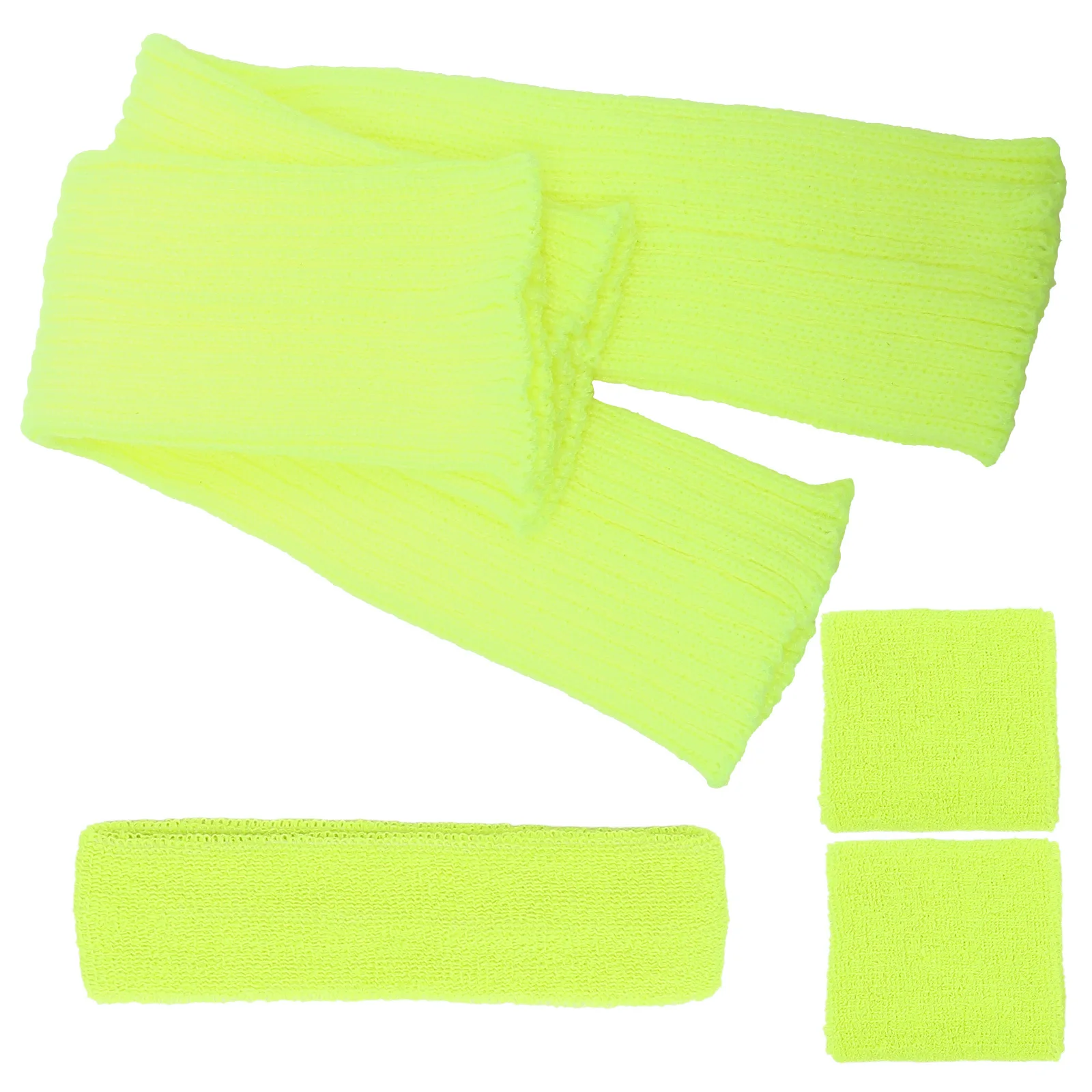 

1Set Sports Headband Wristbands Leg Sleeves Set Breathable Elastic Sweat Absorbing Gym Basketball Workout Accessories for Men