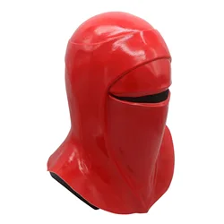 Red Hood Full Head Latex Royal Guard Helmet with Mesh Eye, Game Cosplay, Halloween Costume, Party Mask Props